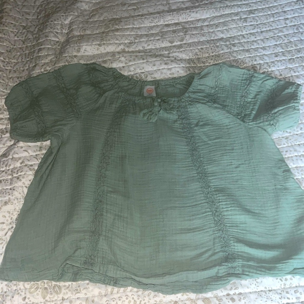 Girls dressy light green top